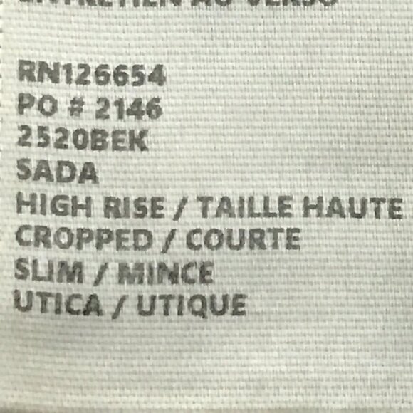 L'agence Sada High Rise Cropped Slim Jeans Women 29 Blue Raw Hem Dark Wash - Picture 5 of 13